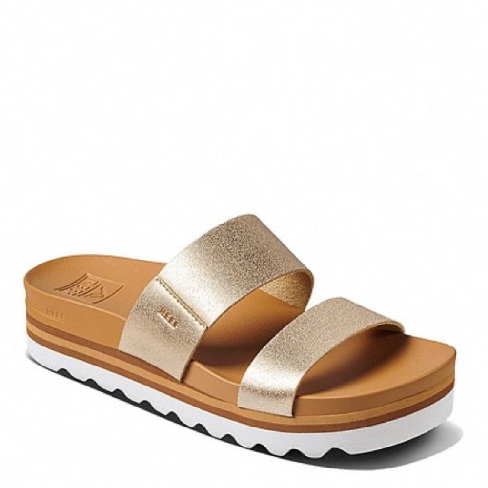💛REEF cushion Vista champagne Platform comfortable sandal SIZE 8💛